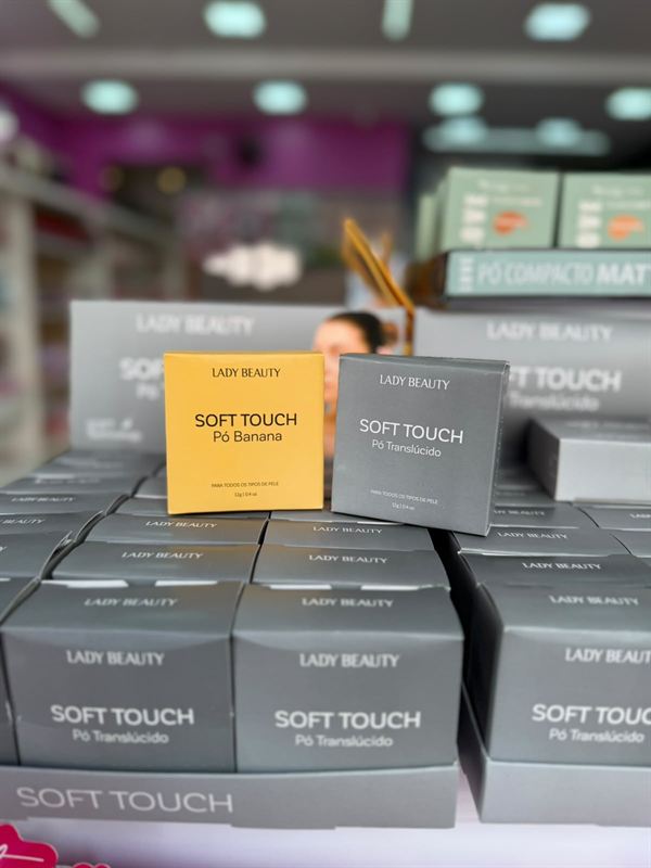 Caixas de pó translúcido Soft Touch empilhadas